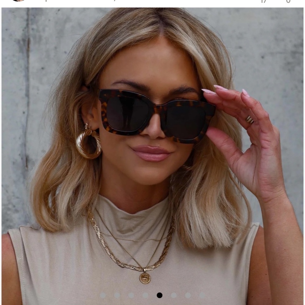 Diff Makay *Rare* Light Green Square Sunglasses - image 8